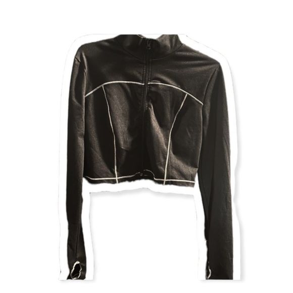 Fashion Nova Sport Active Full Zip Cropped Jacket - Picture 2 of 7